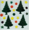 Wholesale four X'mas tree window stickers (LD-2047)