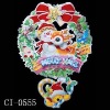 Wholesale christmas wreth window sticker