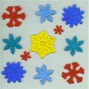 Wholesale fashion snowflake gel stickers for windows transparent(LD-B2427)