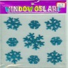 Wholesale blue snowflakes glitter gel stickers (LD-DF78)