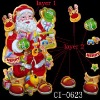 Wholesale santa hristmas window sticker