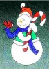 Wholesale pvc gel stickers with santa claus (LD-M075)