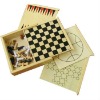 4 In 1 Wooden Game Wooden Chess Backgammon Nine Men's Morris And Checker