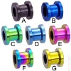 Wholesale Fashion!!! Titanium plated flesh tunnel body jewellery