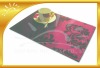 100%Polyester flocking placemat with table cloth