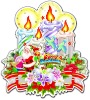 Wholesale 3D candle sticker paper christmas decoration