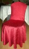 Wholesale crepe satin chair cover with lace and swag
