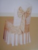 Wholesale damask chair cover with pleat