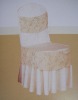 Wholesale damask chair cover with pleat