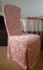 Wholesale leafs damask chair cover with pleated