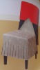 Wholesale damask chair cover with pleat