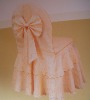 Wholesale damask chair cover with pleat