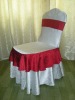 Wholesale bosi damask chair cover with band and lace