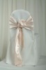 Wholesale polyester satin chair cover with sashes