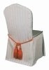 Wholesale stripe damask chair cover with pleated