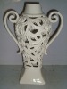 Wholesale Two-Handle Pierced Glazed Porcelain Vase