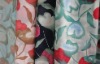 Wholesale 50G/M SILK CHIFFON PRINT SMALL RED FLOWER