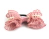 Wholesale New Ponytail Holder Silk Elastic Flower Pink