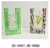 Wholesale Artificial Flower/ Silk flower/in Square Glass Vase