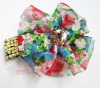 Wholesale fashion fancy ctystal silk flowers hair clip accessories