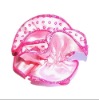 Wholesale nobal pink silk cloth with dot patton hair flower