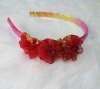 Wholesale fashion hairband with silk flowers