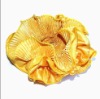 Wholesale yellow silk cloth with yellow acrylic bead hair flower