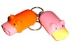 plasitc pig led keychain flashlight