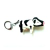 Wholesale mini multi LED Flashlight and Torch Cow Keychain with sould and light