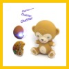 Wholesale flashlight keychain Monkey shaped with sound/voice
