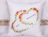 DIY handmade ribbon stitch cushion covers