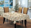 Wholesale PVC Flower Design Tablecloth with Flannel Backing