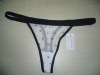 seamless sexy printed mesh thong