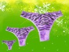 Wholesale bright purple woman's sexy stripe thong