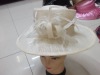 Wholesale party fashion feather women flower top church hat MH-0221