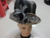 Wholesale party fashion feather lady's top church hat MH-0216