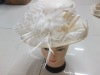 Wholesale white fashion feather lady's church hat MH-0212