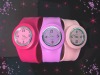 Wholesale 2011 lovely famille rose silicone watch B-001