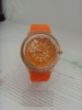 cheap plastic case fashion silicone watch