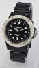 Wholesale 2011 salable black silicone watch with diamond