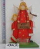 Christmas decoration wood candle holder