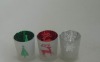 christmas glass candle holder