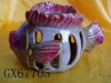glazed porcelain fish candle holder