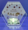 Hand painting glass tealight candle holder for Christimas Holiday