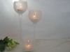 Christmas Glass Candle Holder Set with Angel Design