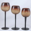 Wholesale crackle glass candle holder