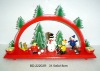 Wholesale wooden christmas candle holder, red