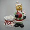 Wholesale ceramic candle holder with bear shape