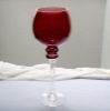 Wholesale long stem red glass candle holder