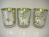 Wholesale glass X'mas candle holder with snowflake for Christmas gifting
